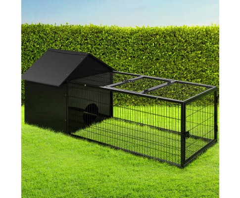 i.Pet Rabbit Cage Hutch Cages Indoor Outdoor Enclosure Pet Metal Carrier 162CM Length