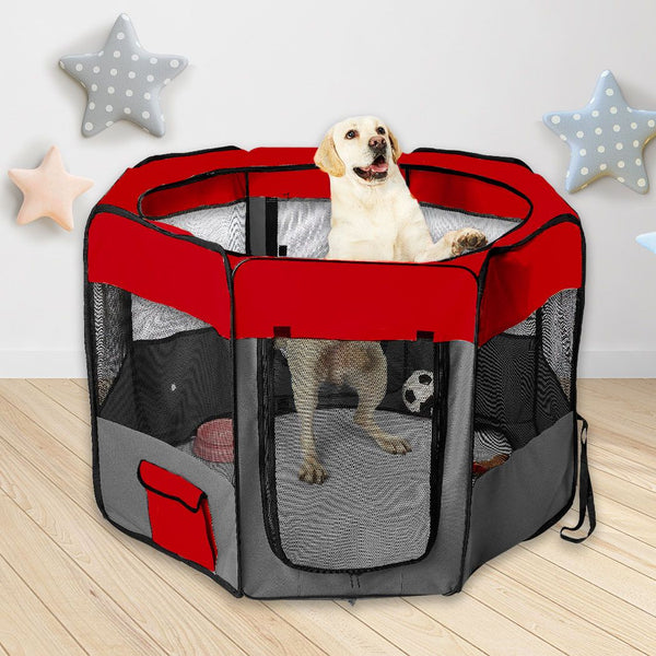 8 Panel Pet Playpen Dog Puppy Play Exercise Enclosure Fence