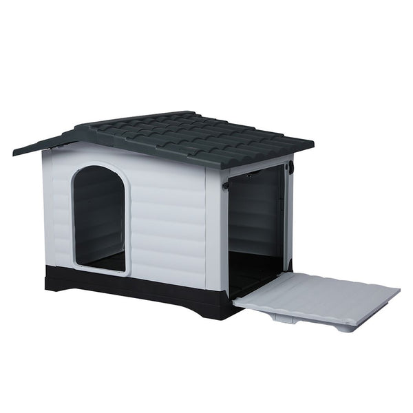 Dog Kennel Outdoor Indoor Pet Plastic Garden House Weatherproof Outside PaWz