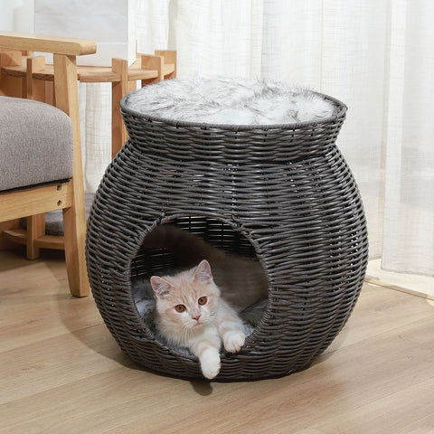Pet Cat Bed Puppy House Sleeping Nest Calming Cushion Washable Non-toxic PaWz