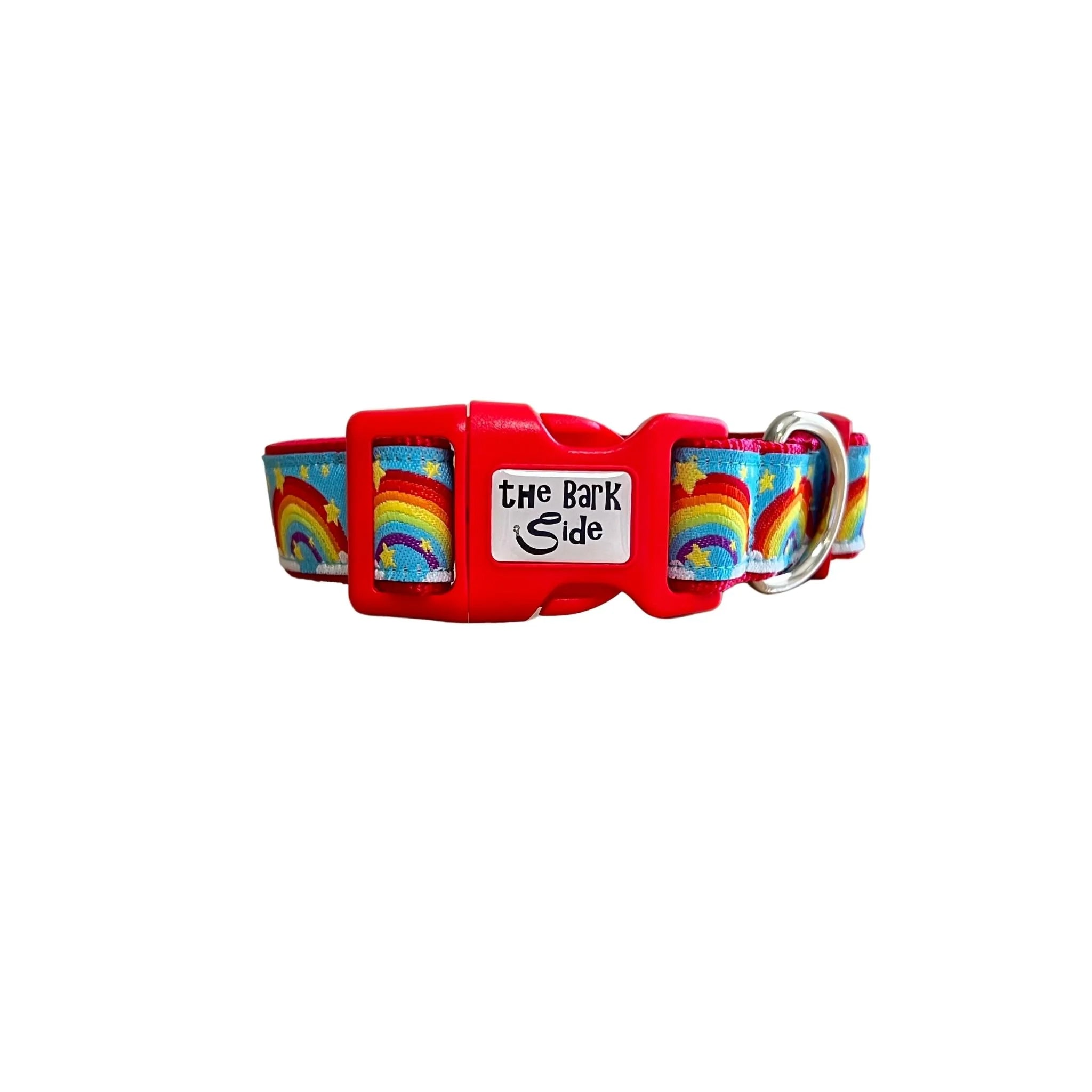 Rainbow Dog Collar - Hand Made by The Bark Side
