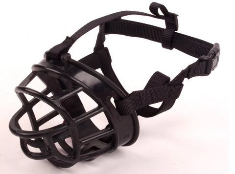 Dog Muzzle - Hard Plastic Anti Biting/Scavenging - Moondidley Pets