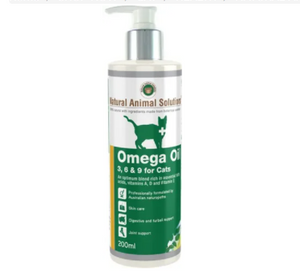 NATURAL ANIMAL SOLUTIONS OMEGA 3 6 & 9 OIL FOR CATS 200ML