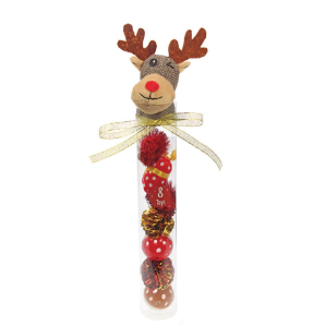 Christmas Cat Toy Reindeer Canister 8pk - 36cm - Kitty Play