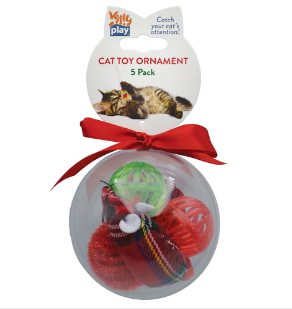 Christmas Cat Toy Ornament 5 Pack - Kitty Play