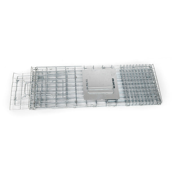 Humane Animal Trap Cage 66 x 23 x 25cm  - Silver