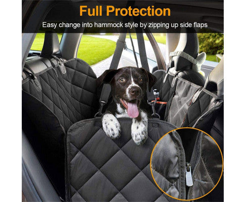 Premium Pet Back Car Seat Cover Hammock NonSlip Protector Zipper Mat Cat Dog Pet