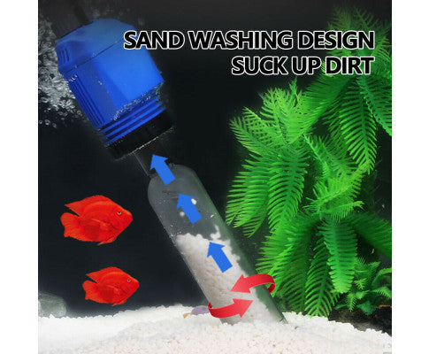 Electric Aquarium Fish Tank Cleaner Water Exchanger Siphon Vacuum Sand Cleaner