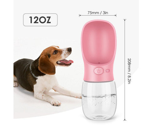 Pet Travel Water Bottle Portable Dogs Drinking Feeder Leak-Proof Dispenser - Blue