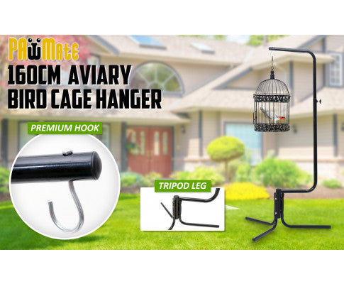 Paw Mate Bird Cage Hanger Stand Parrot Aviary Solo 160cm