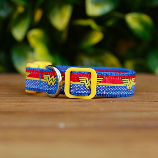 Wonder Woman Dog Collar - Hand Made by The Bark Side