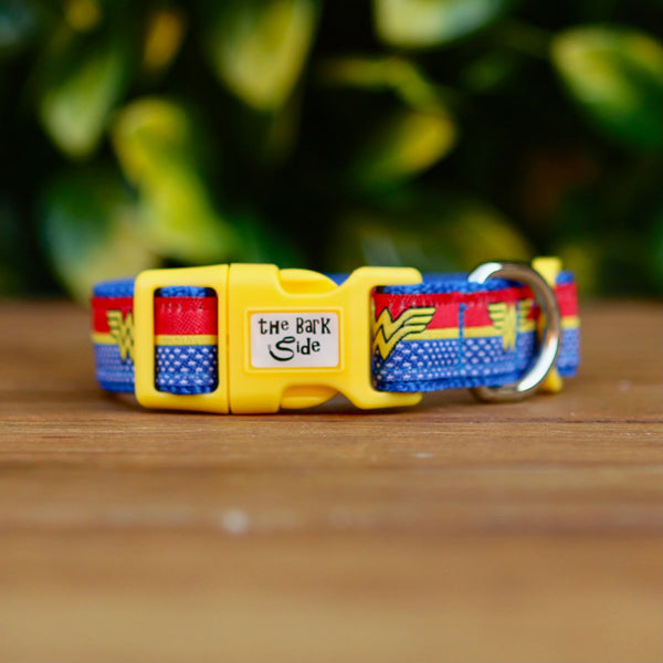 Wonder Woman Dog Collar - Hand Made by The Bark Side