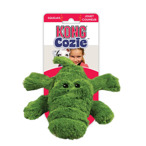 Kong Cozie Ali Alligator - Dog Soft Squeak Toy.