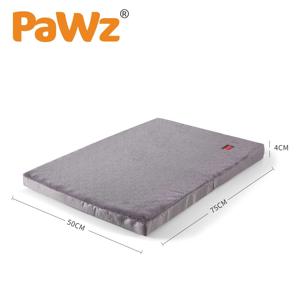 Pet Bed Foldable Dog Puppy Beds Cushion Pad Pads Soft Plush Black PaWz