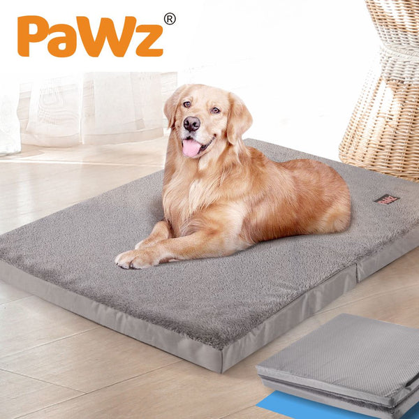 Pet Bed Foldable Dog Puppy Beds Cushion Pad Pads Soft Plush Black PaWz