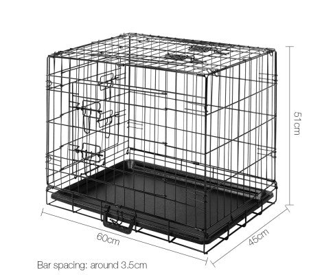 i.Pet Collapsible Metal Pet Dog Cage Training Crate
