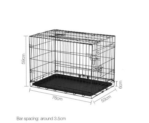i.Pet Collapsible Metal Pet Dog Cage Training Crate